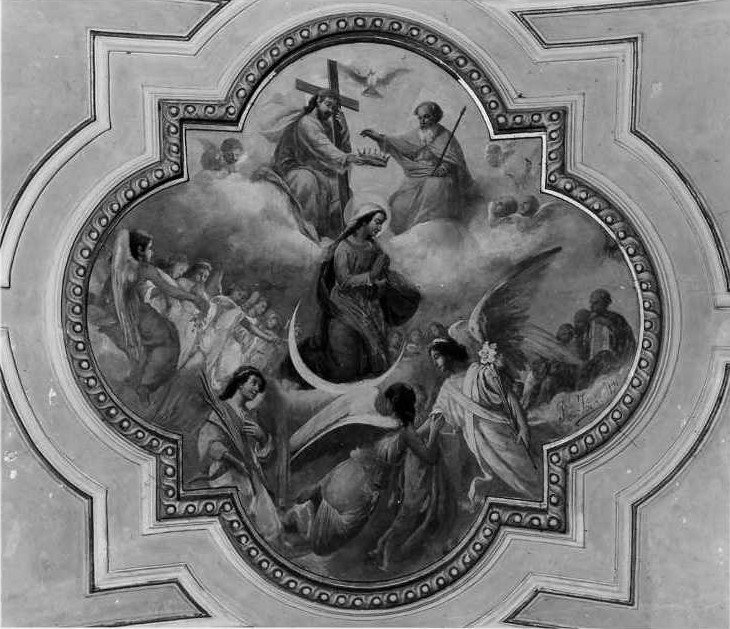 incoronazione di Maria Vergine (dipinto) di Iodice Raffaele (sec. XX)