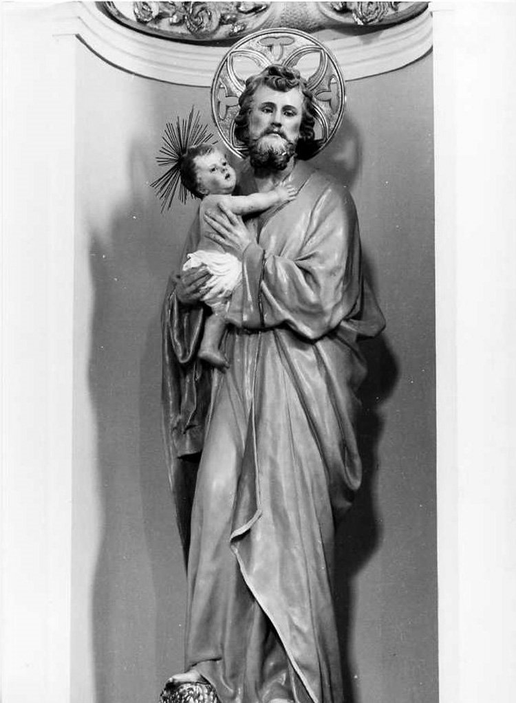 San Giuseppe e Gesù Bambino (scultura) - bottega campana (prima metà sec. XX)