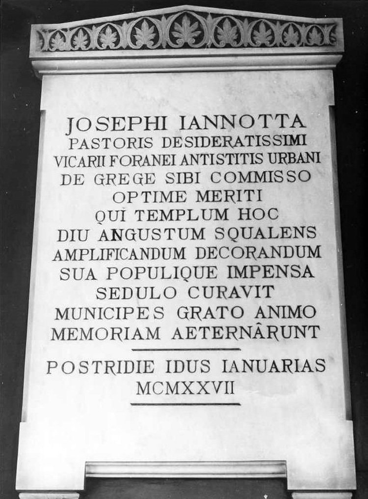 lapide commemorativa - bottega campana (sec. XX)