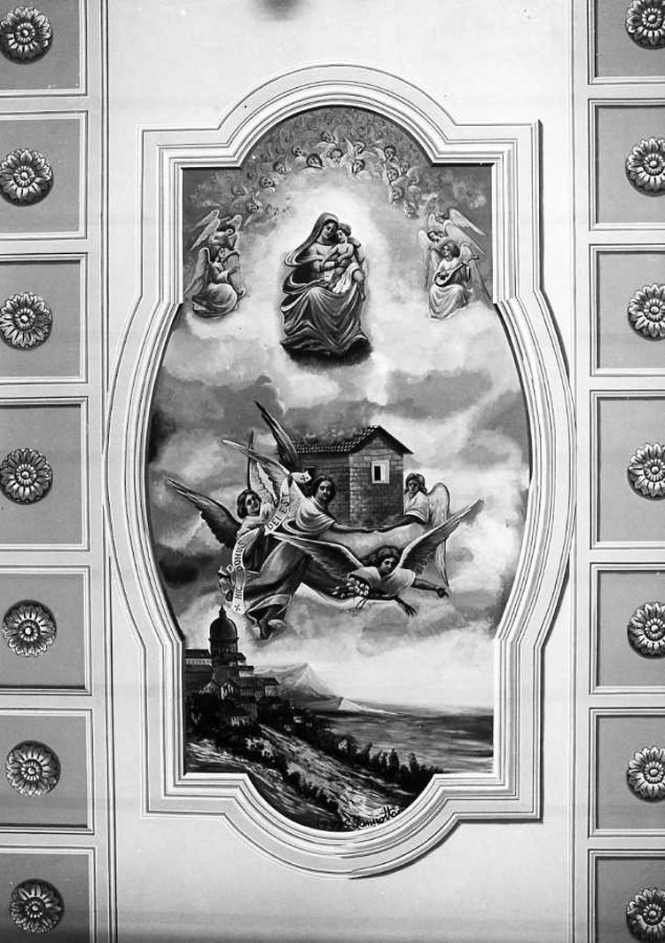 trasporto della Santa Casa a Loreto (dipinto) di Iannotta Salvatore (sec. XX)