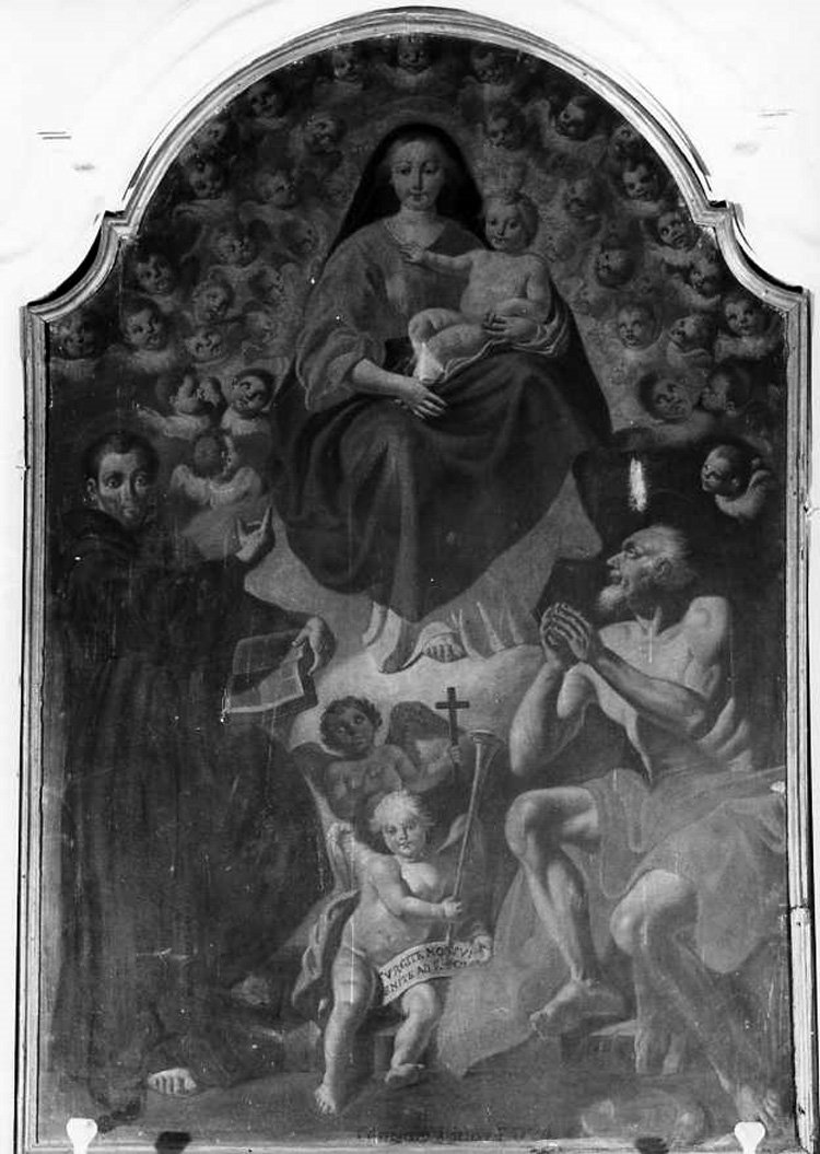 Madonna con angeli (dipinto) di Alderisi Cristofaro (sec. XVIII)