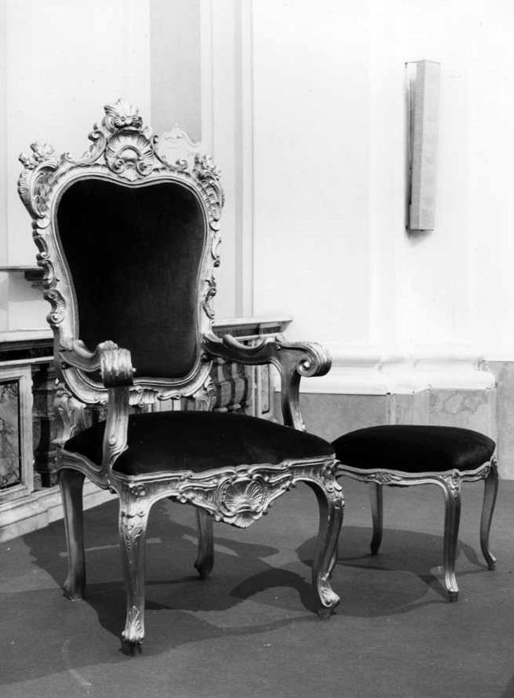 poltrona - bottega napoletana (sec. XVIII)