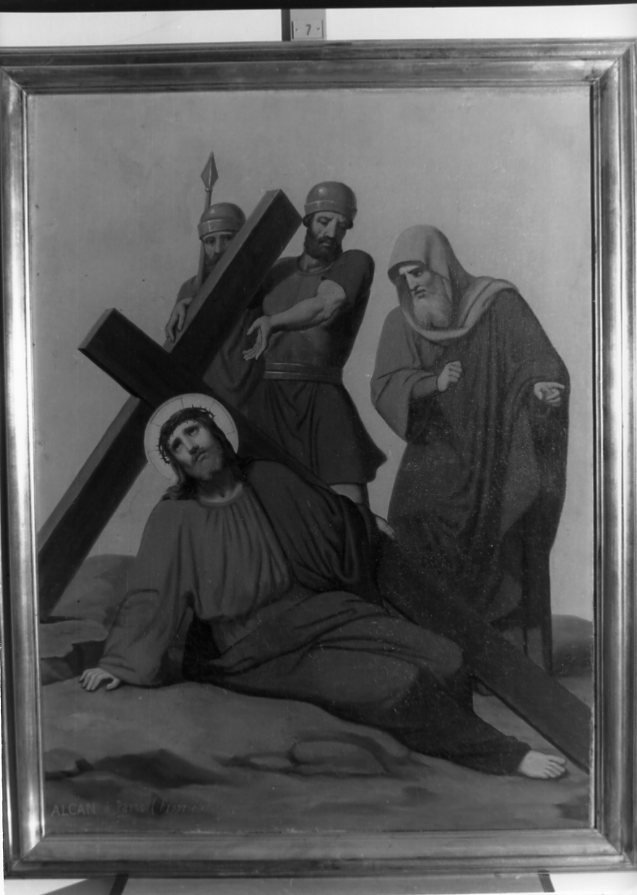 stazioni della via crucis (dipinto, ciclo) - ambito campano (sec. XIX)