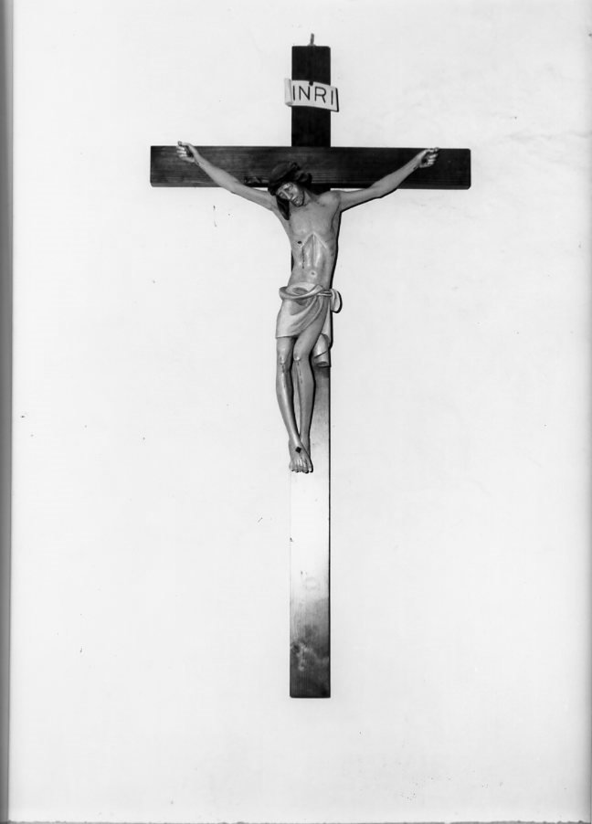 Cristo crocifisso (crocifisso di sacrestia) - bottega campana (prima metà sec. XX)
