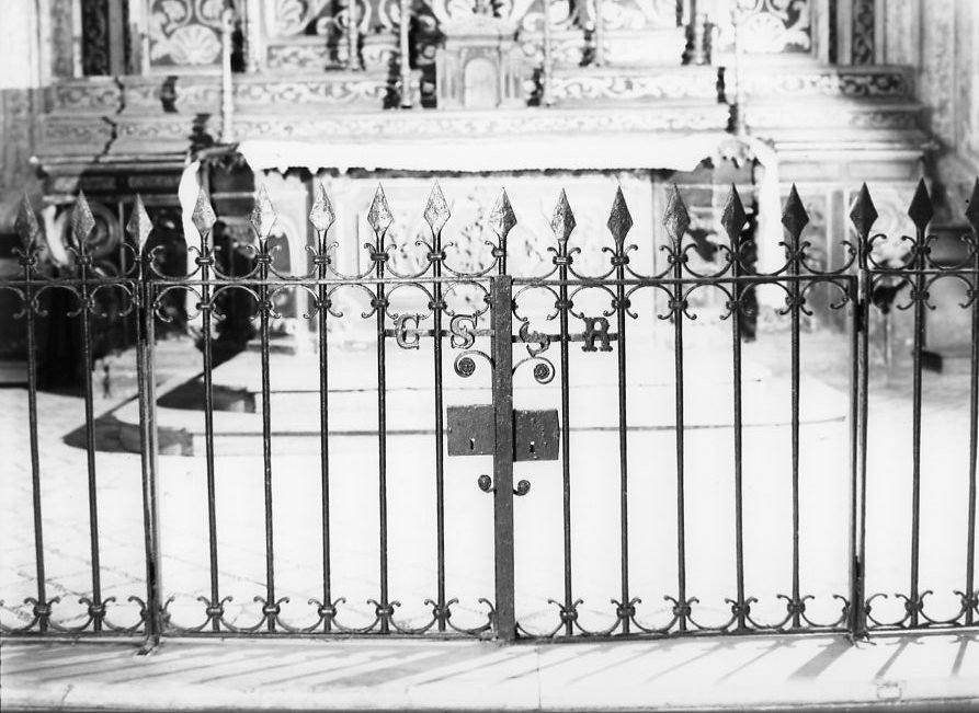 cancellata di altare - bottega campana (seconda metà sec. XIX)