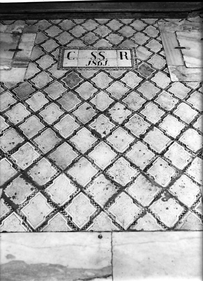 pavimento a mattonelle - bottega campana (sec. XIX)