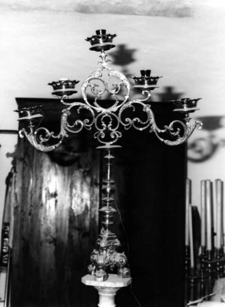 candelabro - bottega campana (fine/inizio secc. XVIII/ XIX)