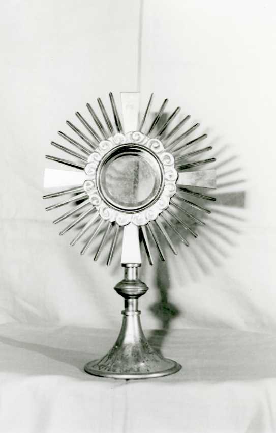 ostensorio - a raggiera - bottega campana (prima metà sec. XX)