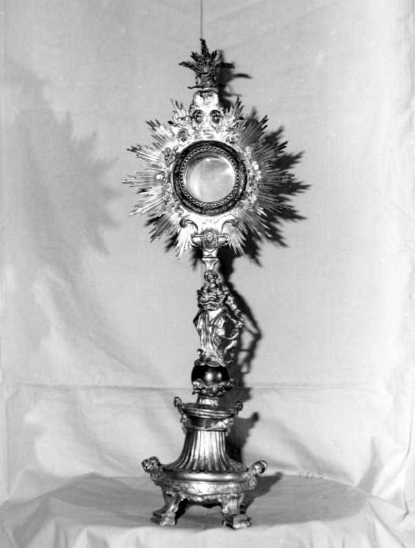 ostensorio - a raggiera - bottega campana (prima metà sec. XX)