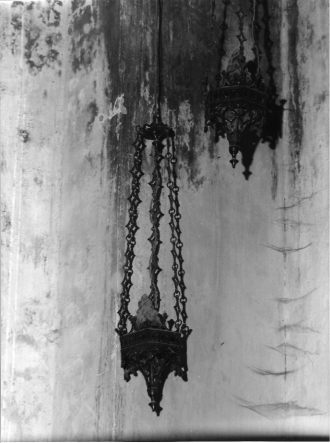 lampada pensile, serie - bottega campana (prima metà sec. XX)