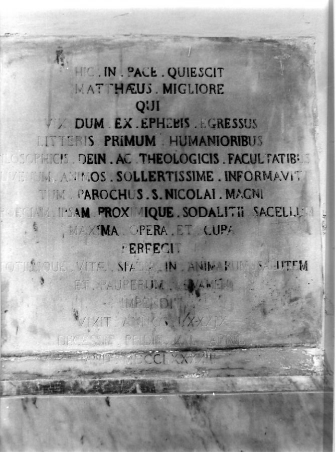 lastra tombale - bottega campana (fine sec. XVIII)