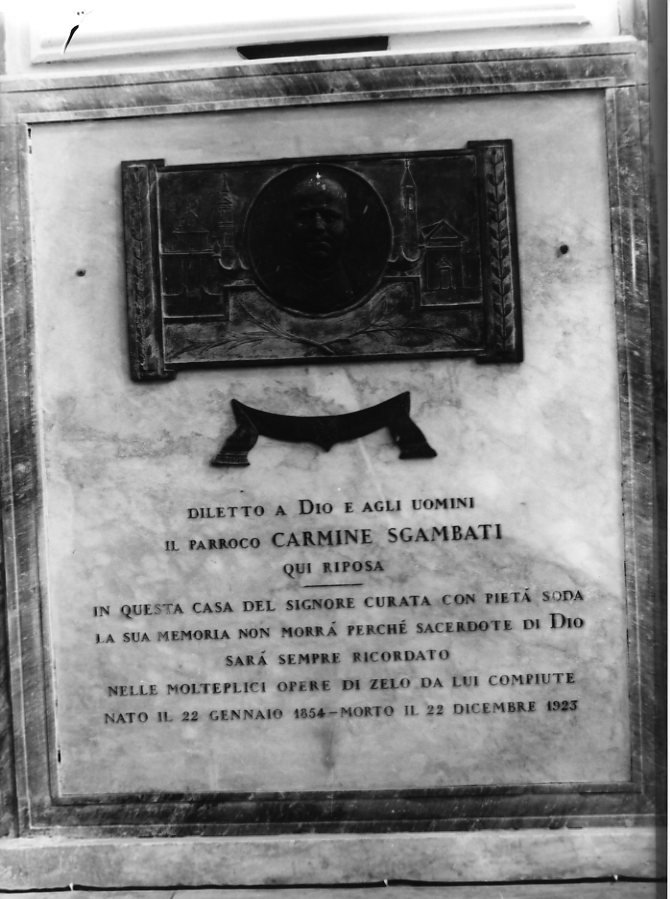 lapide tombale - bottega campana (primo quarto sec. XX)