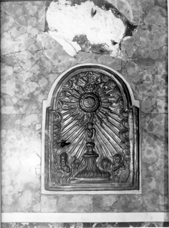 ostensorio (sportello di tabernacolo) - bottega campana (fine sec. XIX)