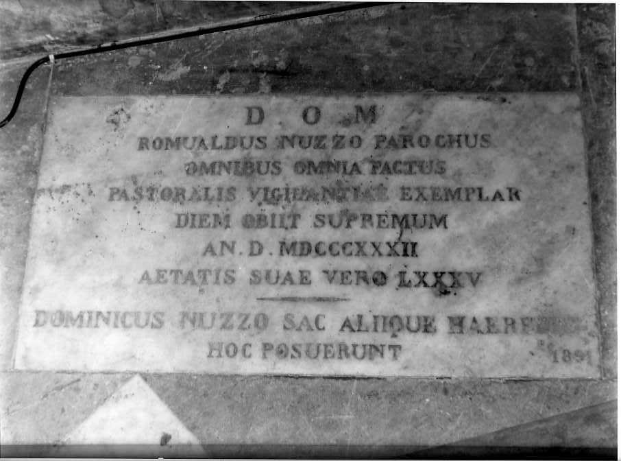 lastra tombale - bottega campana (sec. XIX)