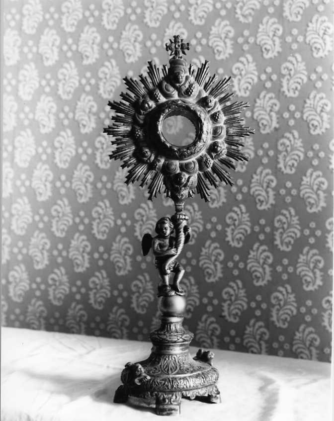 ostensorio - a raggiera - bottega campana (prima metà sec. XX)