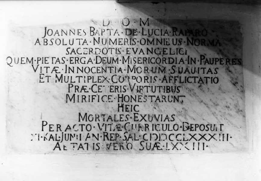 lastra tombale - bottega campana (sec. XVIII)