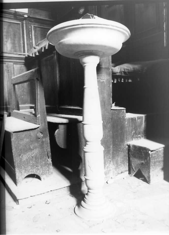 acquasantiera - a fusto - bottega campana (sec. XIX)