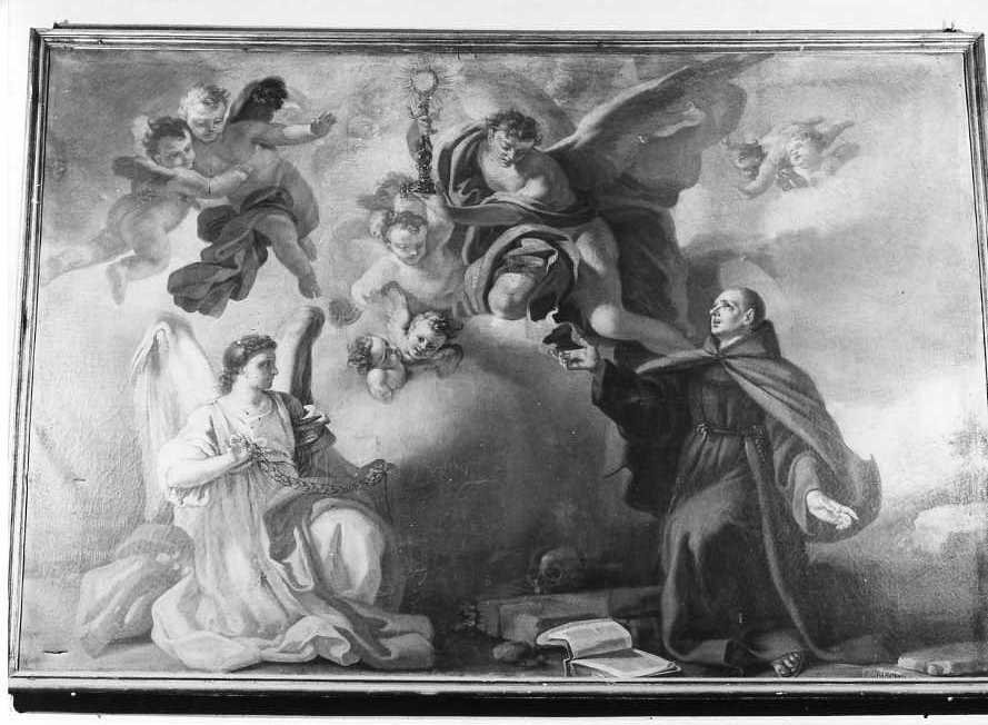 San Francesco d'Assisi in preghiera (dipinto, ciclo) di Criscuolo P (sec. XVIII)