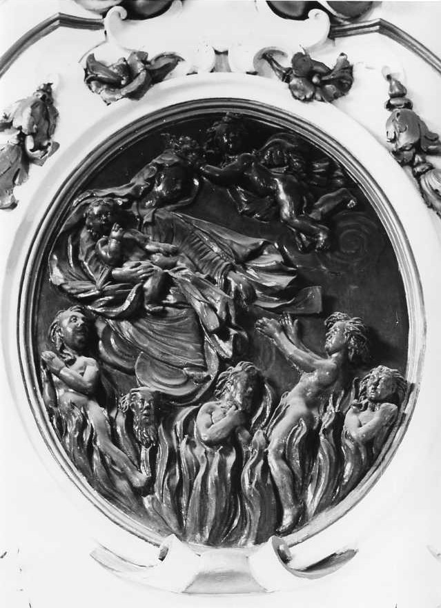 Madonna che intercede per le anime del purgatorio (rilievo) - bottega Italia meridionale (prima metà sec. XX)