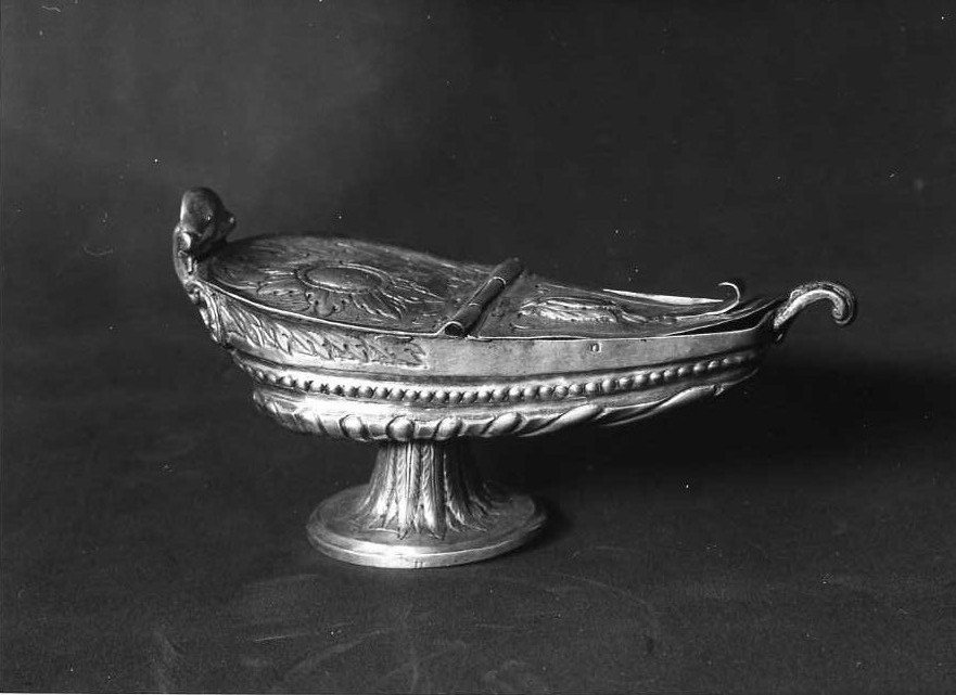 navicella portaincenso - a lucerna - bottega napoletana (sec. XVIII)