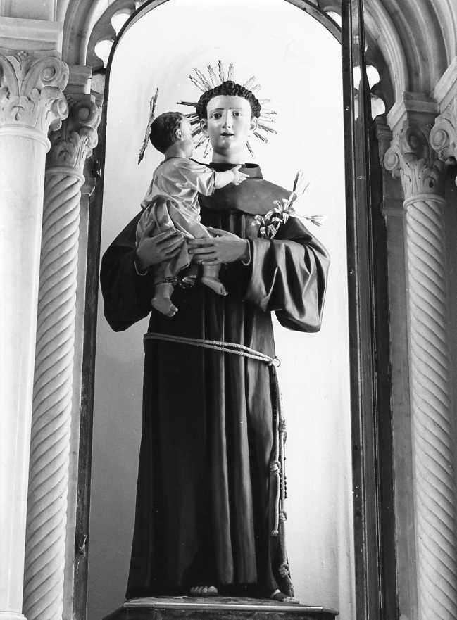 Sant'Antonio da Padova con il bambino (scultura) - bottega campana (seconda metà sec. XIX)