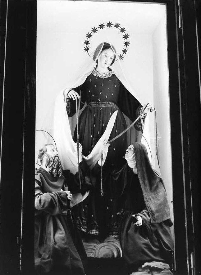 Madonna della cintola e santi (gruppo scultoreo) - bottega Italia meridionale (sec. XIX)