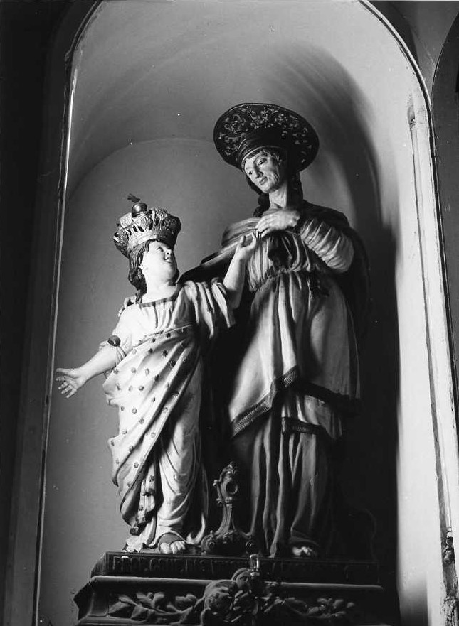 Maria Vergine bambina e Sant'Anna (gruppo scultoreo) - bottega Italia meridionale (sec. XVIII)