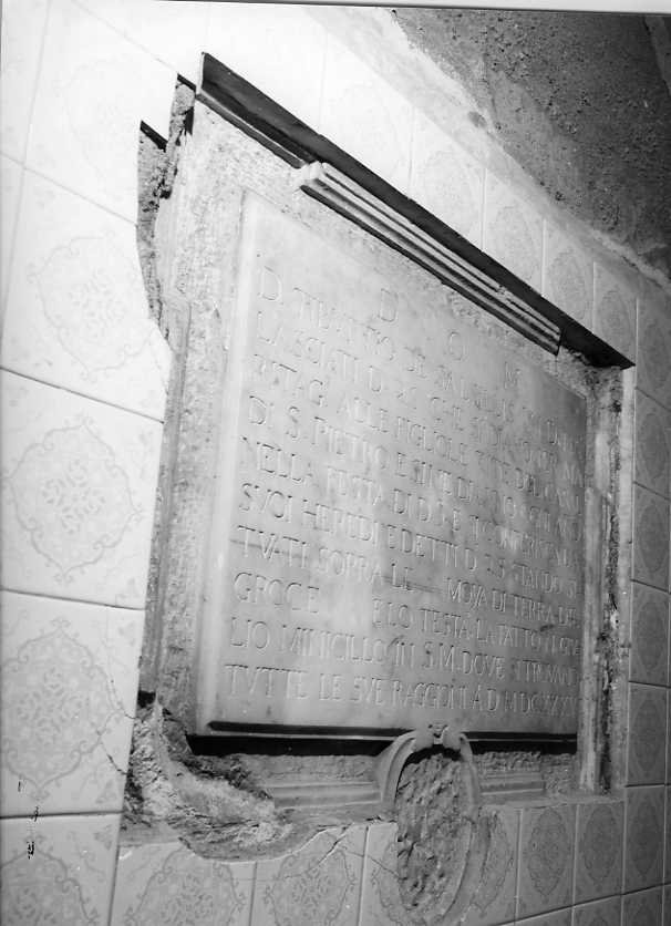 lapide - bottega campana (sec. XVII)