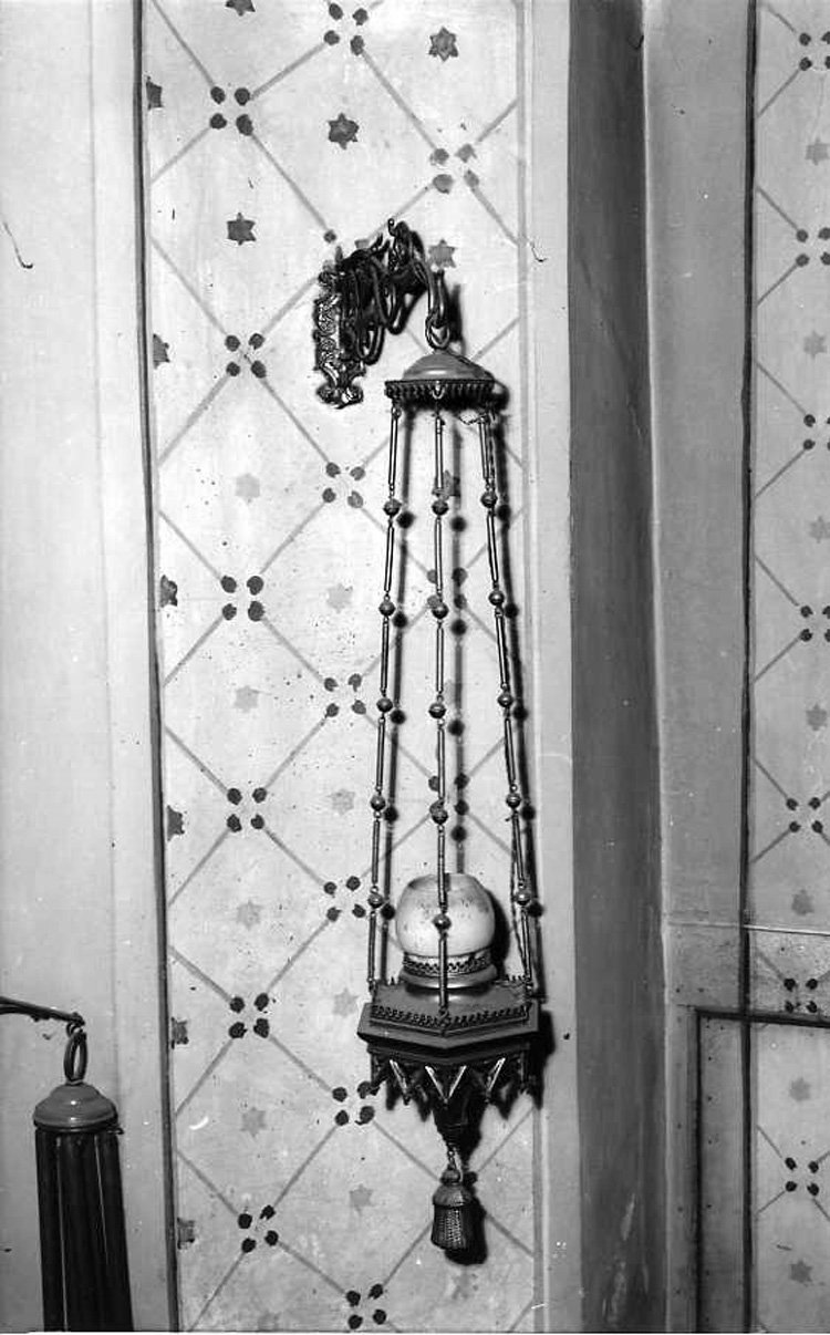 lampada - a muro, serie - bottega campana (prima metà sec. XX)