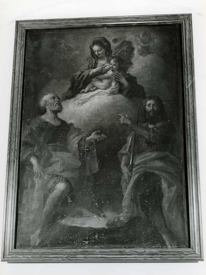 Madonna con il Bambino tra i Santi Pietro e Paolo (dipinto) - ambito napoletano (primo quarto sec. XVIII)