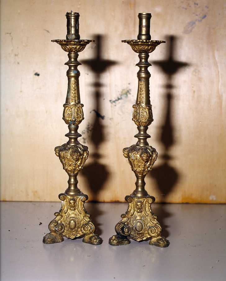 candeliere, serie - bottega campana (sec. XVIII)