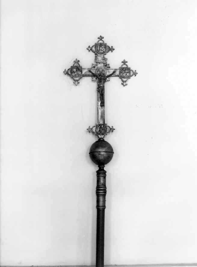 Cristo crocifisso (croce processionale) - bottega campana (fine sec. XIX)