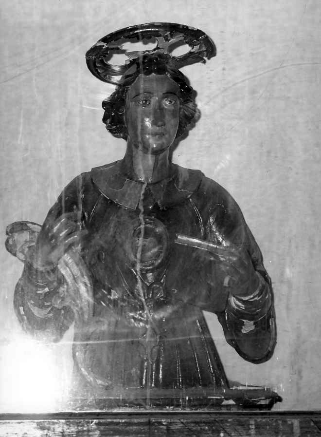 San Crispino (reliquiario - a busto) - bottega campana (fine/inizio secc. XVI/ XVII)