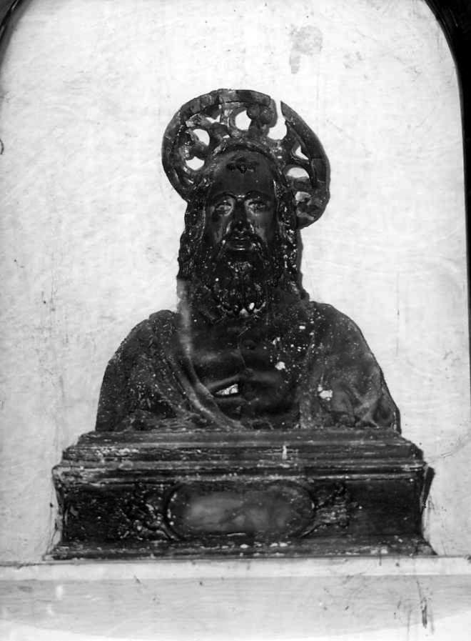 Santo (reliquiario - a busto) - bottega campana (fine/inizio secc. XVI/ XVII)