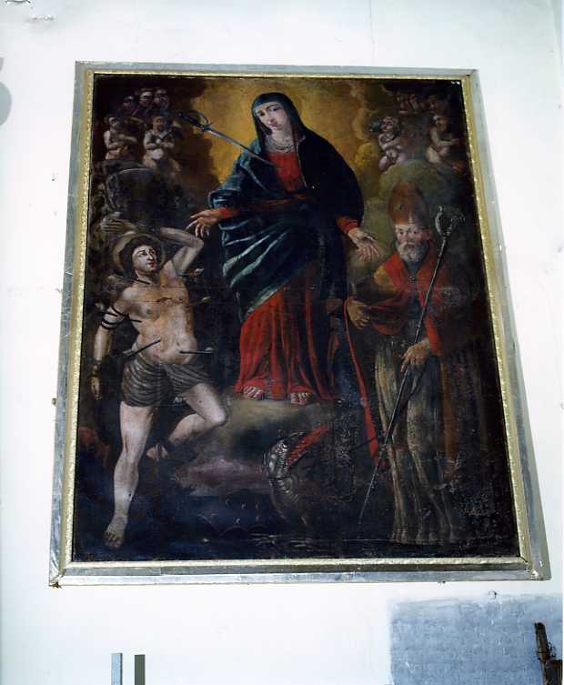Madonna in gloria tra Santi martiri (dipinto) - ambito napoletano (sec. XVIII)