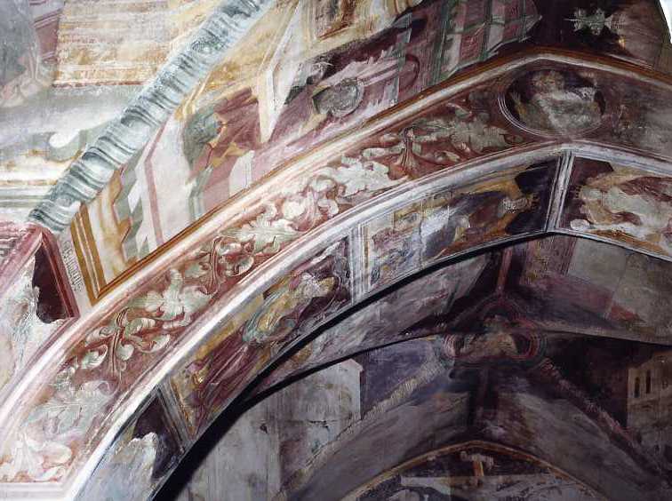 motivi decorativi vegetali (dipinto) - ambito marchigiano (secondo quarto sec. XV)