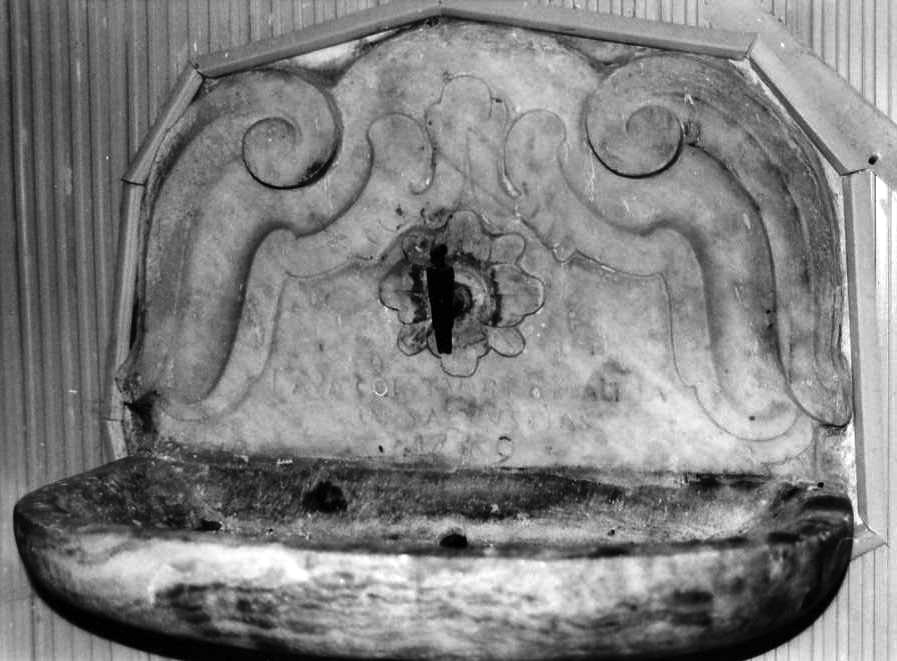 lavabo da sacrestia - bottega campana (sec. XVIII)
