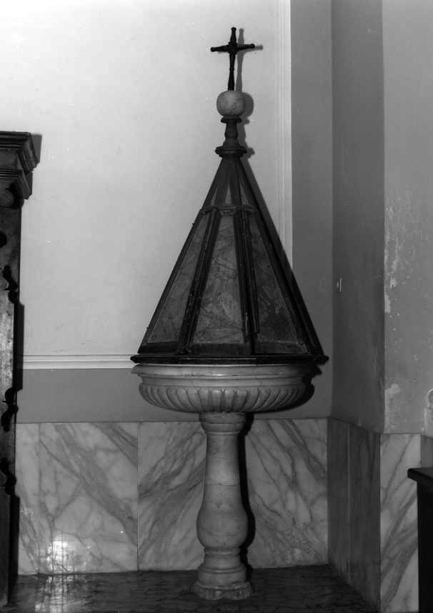 fonte battesimale - bottega campana (prima metà sec. XVII)