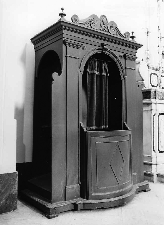 confessionale, serie - bottega napoletana (primo quarto sec. XX)