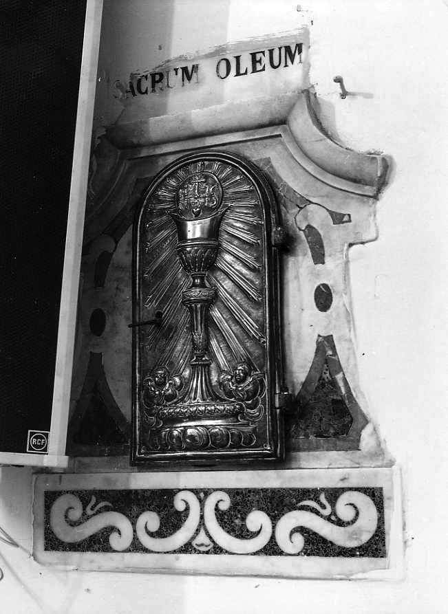 armadietto per oli santi - bottega campana (fine/inizio secc. XVIII/ XIX)