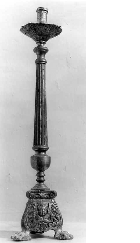 candeliere, serie - bottega campana (terzo quarto sec. XIX)