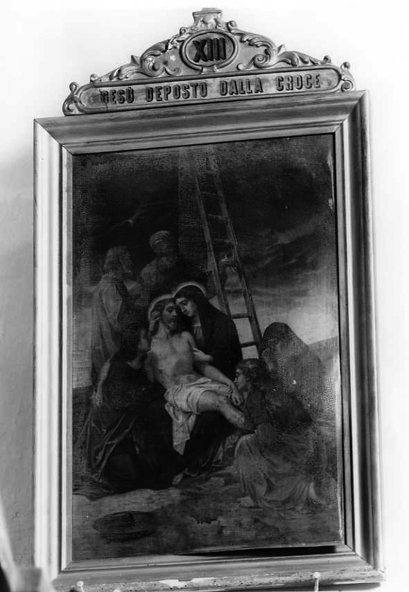 stazione XIII: Gesù deposto dalla croce (dipinto) - ambito campano (seconda metà sec. XIX)