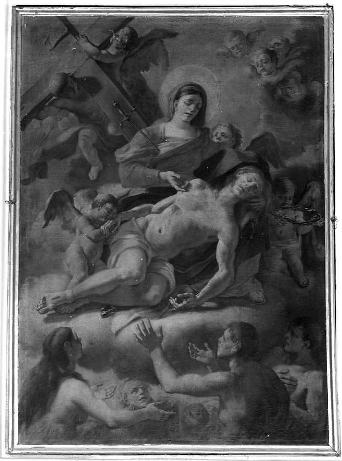 Cristo in pietà e angeli (dipinto) - ambito napoletano (secondo quarto sec. XVIII)