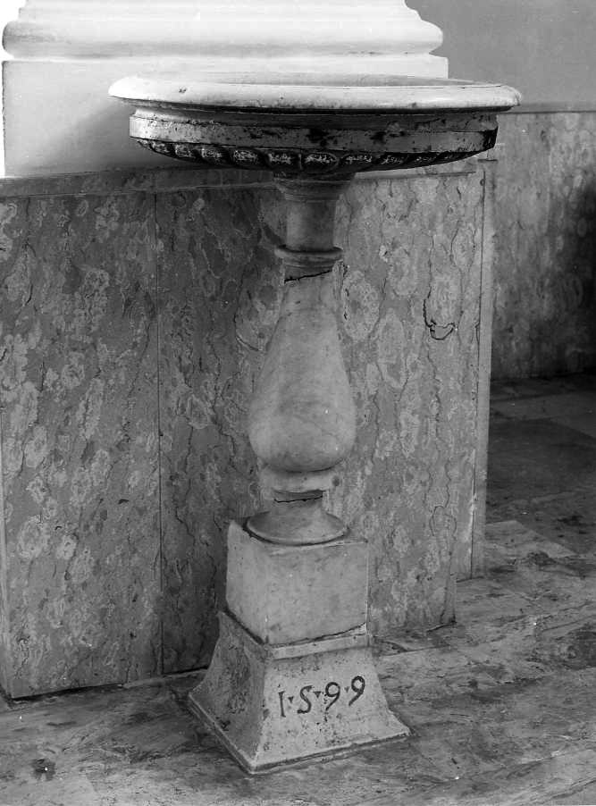 acquasantiera - bottega napoletana (sec. XVI)