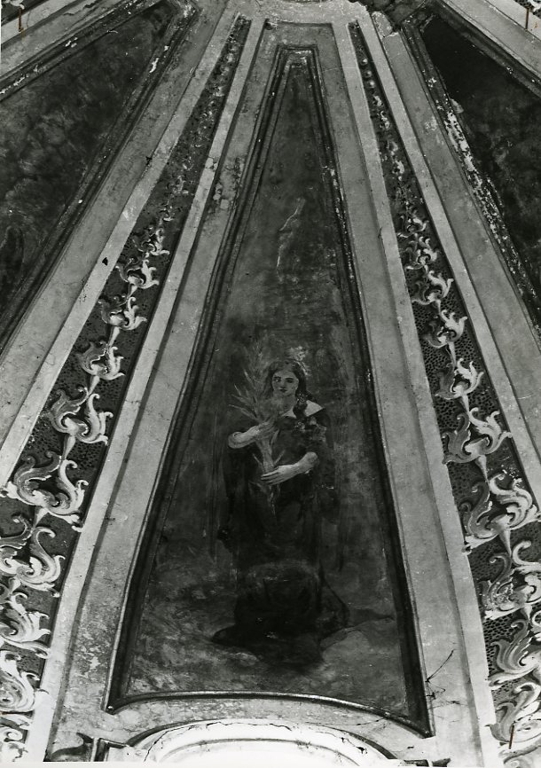 angelo con fascio di palme (dipinto) di Bocchetti Gaetano (prima metà sec. XX)