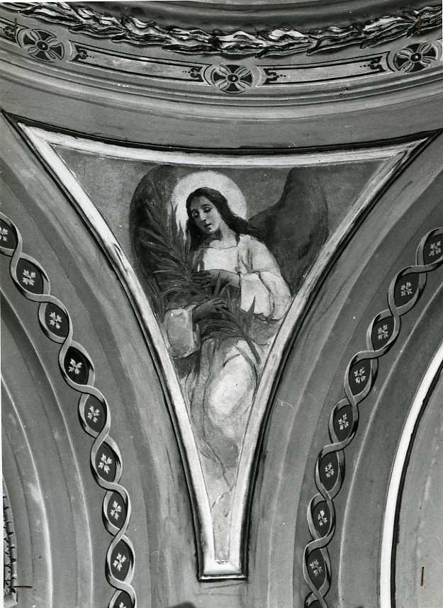 angelo con fascio di palme (dipinto) di Bocchetti Gaetano (attribuito) (prima metà sec. XX)
