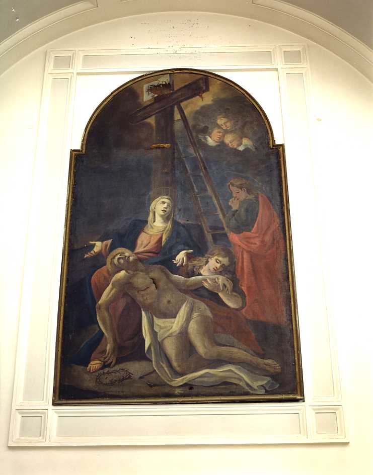 compianto sul Cristo morto (dipinto, opera isolata) - ambito campano (seconda metà sec. XVIII)