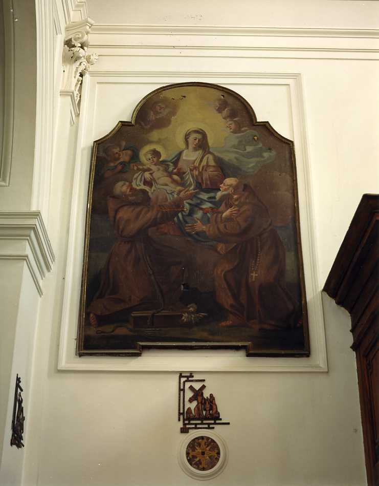 Madonna con Bambino tra angeli e Santi (dipinto, opera isolata) - ambito campano (seconda metà sec. XVIII)