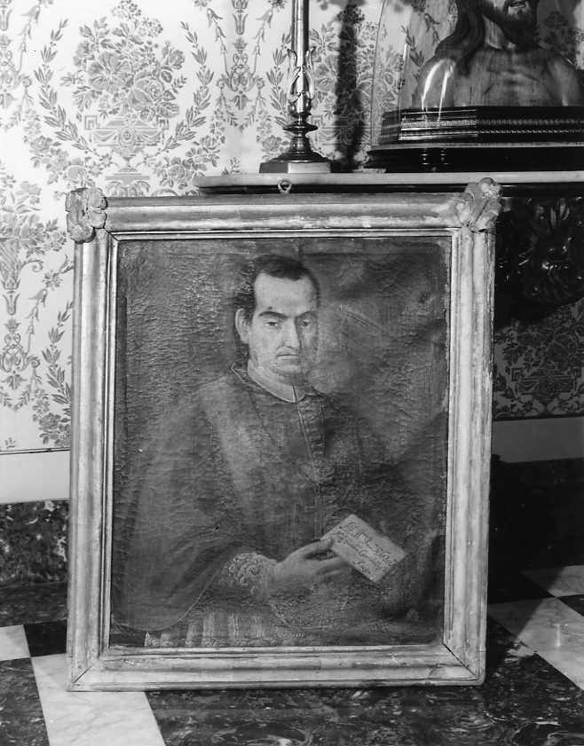 ritratto di ecclesiastico (dipinto) - bottega campana (fine sec. XVIII)