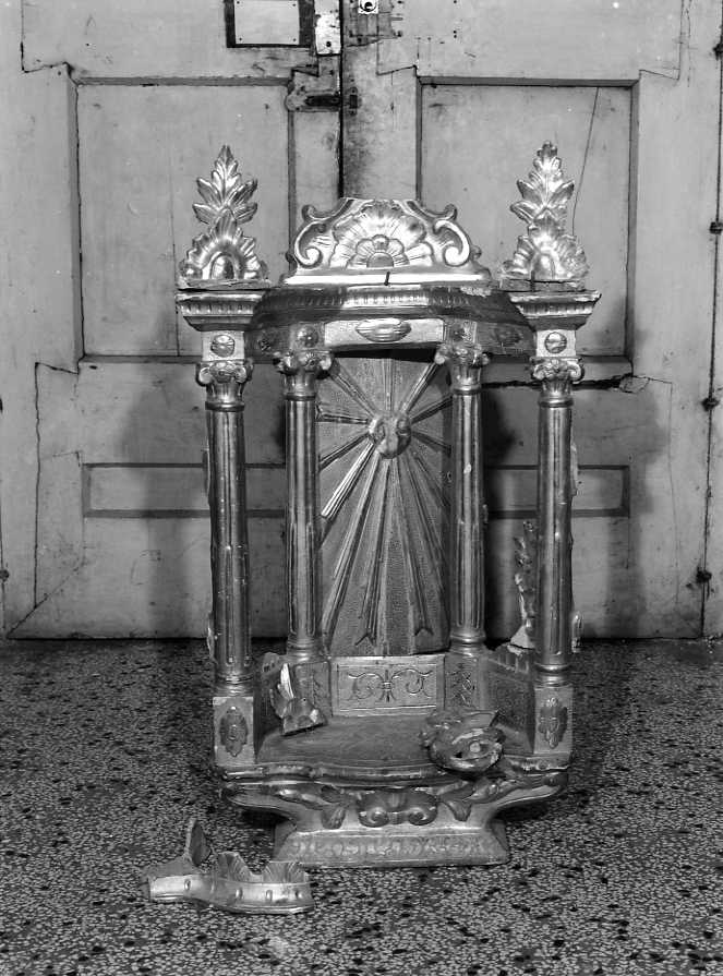 baldacchino di tronetto per esposizione eucaristica - bottega campana (fine/inizio secc. XVIII/ XIX)